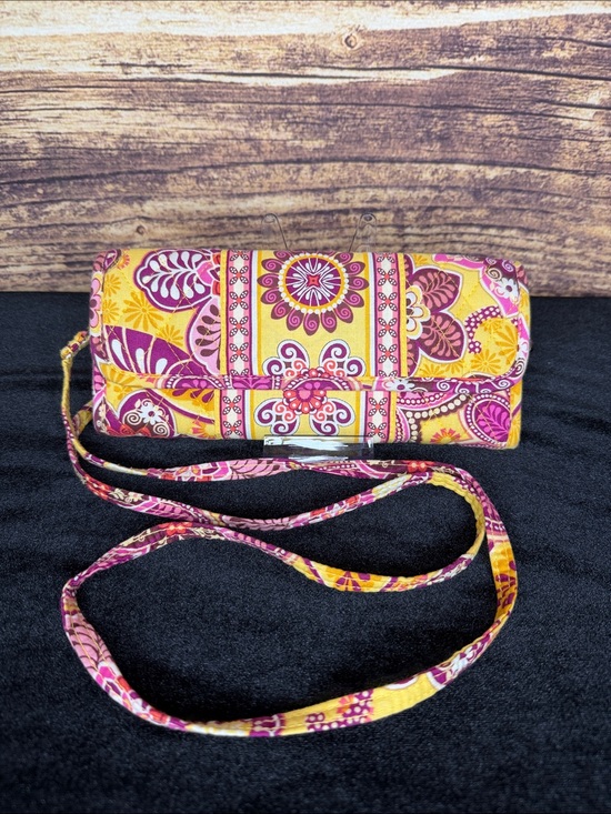 Vera Bradley Handbags - Vera Bradley Yellow and Pink Paisley Quilted Crossbody